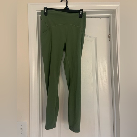 lululemon athletica Pants - Lululemon Invigorate High-Rise 25" Tights 8  Olive Green Women's Pants Leggings